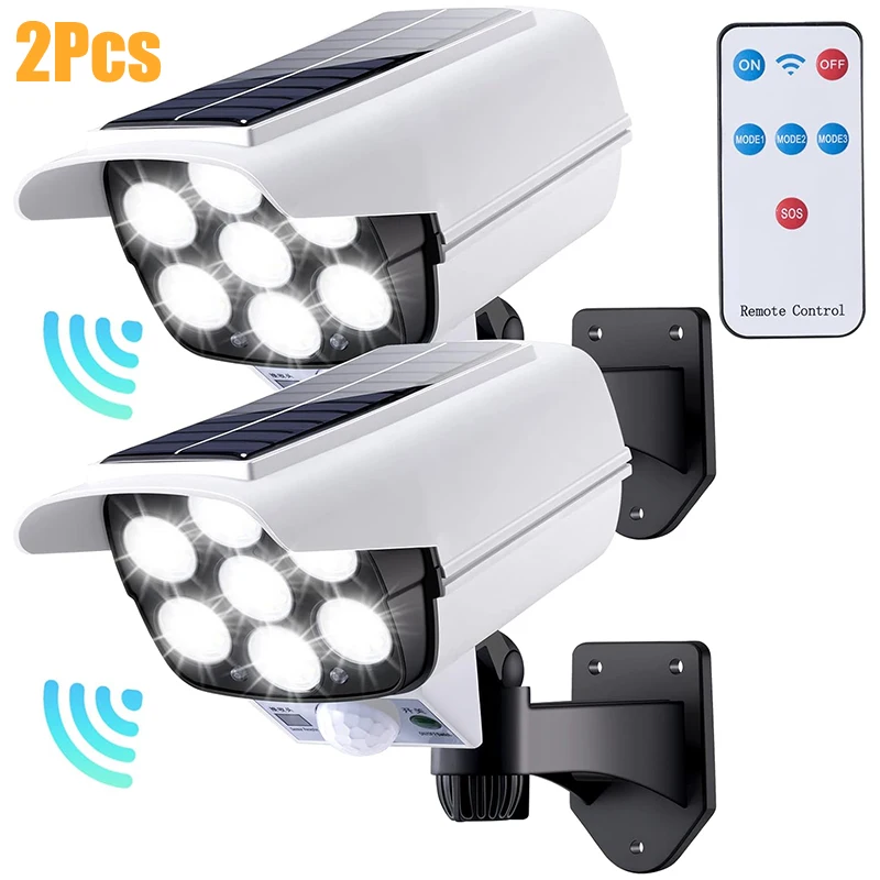 Home Security Flood Lights - 1-2Pack 77LED Solar Motion Sensor ไฟ