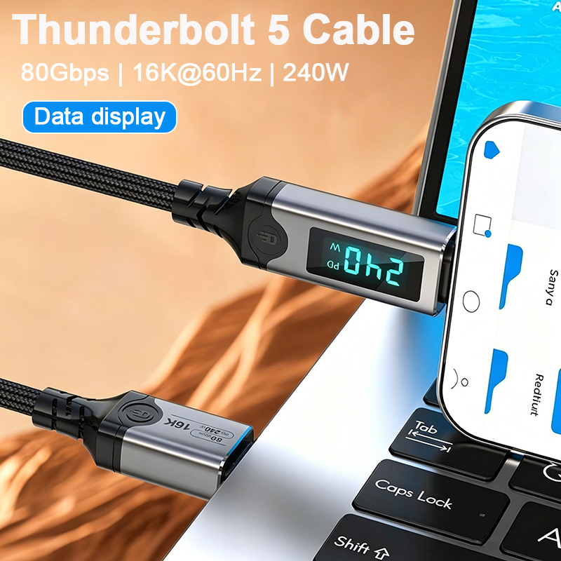 Home Security Robot - สายเคเบิล PD240W ชาร์จเร็ว Thunderbolt 5 USB