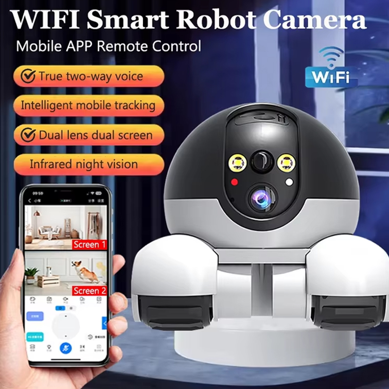 กล้องวงจรปิดไร้สาย 128GB แบบหุ - Home Security Robot บทวิจารณ์และราคา