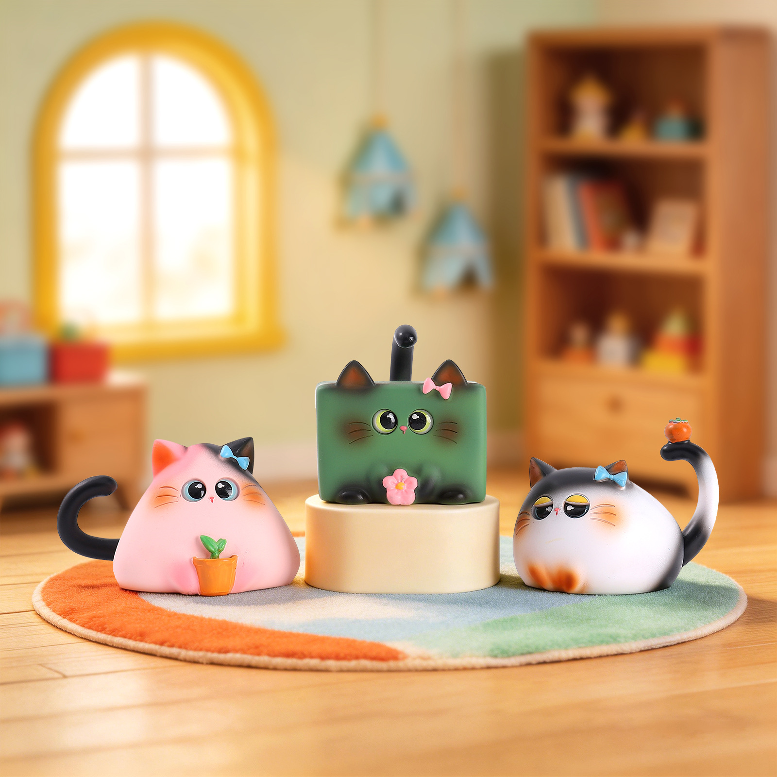 ฟิกเกอร์แมวแบบสุ่ม  งานเรซิ่น  - Home Security Box บทวิจารณ์และราคา