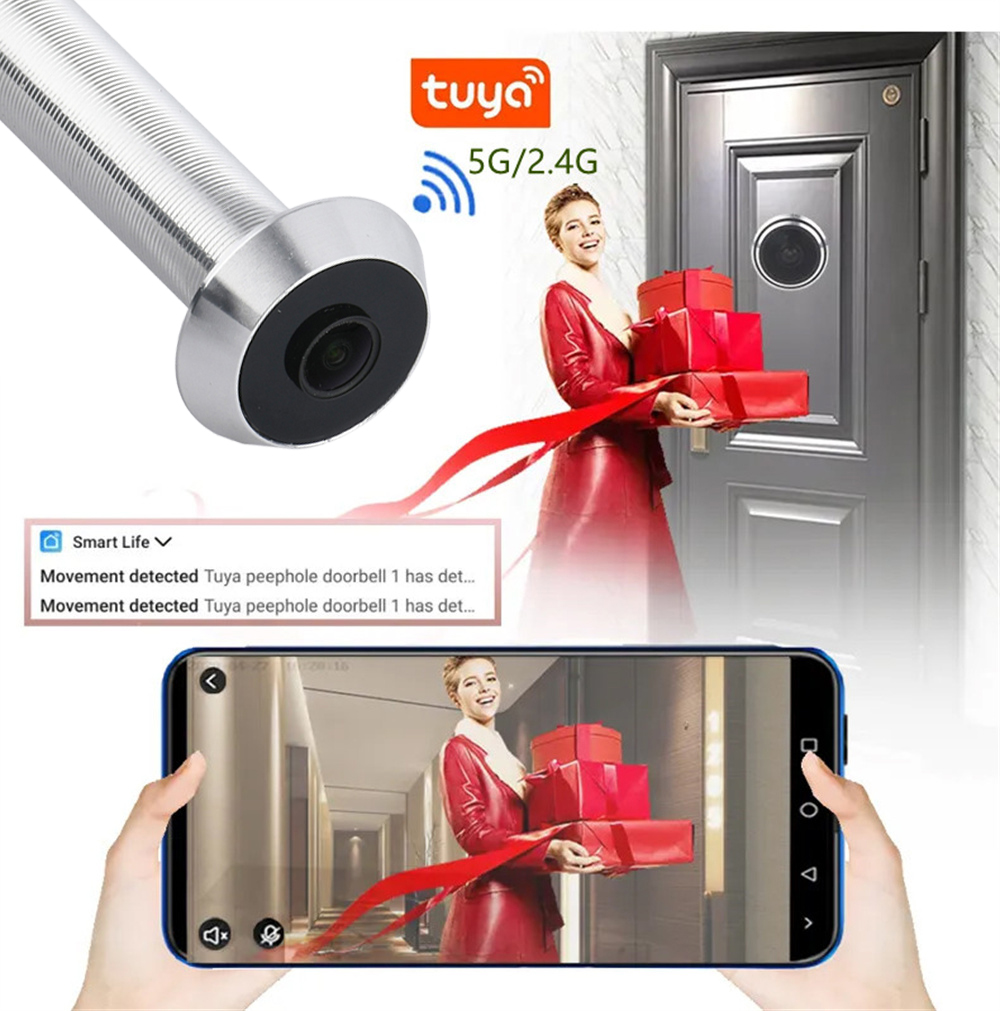 กล้องตาแมว LED 1080P 2MP พร้อม - Home Security Front Door Camera บทวิจารณ์และราคา